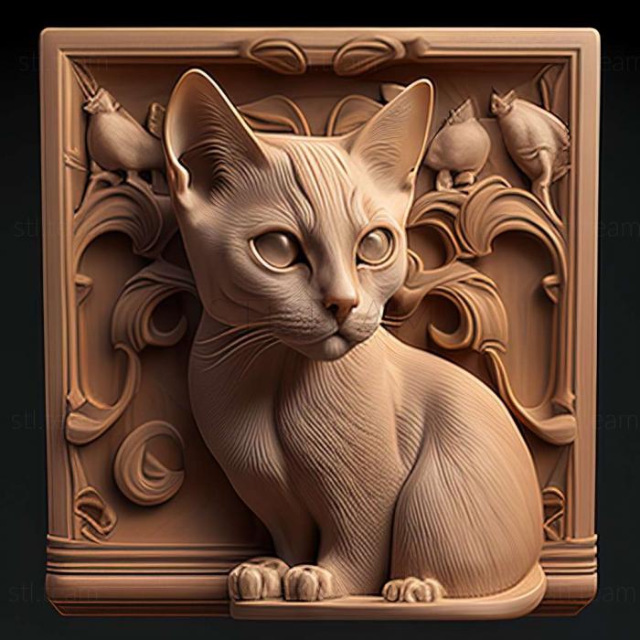 3D model Tonkinese cat (STL)